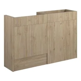 Vasca Liscio 1236mm Standard Basin & WC Unit Pack - Havana Oak (Oak Cab) 