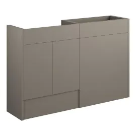 Vasca Liscio 1236mm Standard Basin & WC Unit Pack - Matt Stone (Oak Cab) 