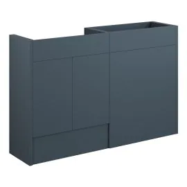 Vasca Liscio 1236mm Standard Basin & WC Unit Pack - Matt Arley Blue (Oak Cab) 