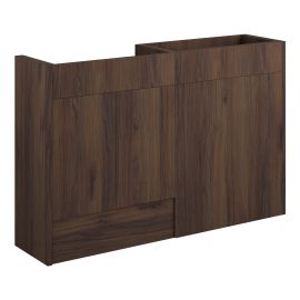 Vasca Liscio 1236mm Standard Basin & WC Unit Pack - Warm Walnut (Oak Cab) 