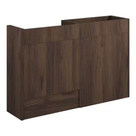 Vasca Liscio 1236mm Standard Basin & WC Unit Pack - Warm Walnut (Oak Cab) 