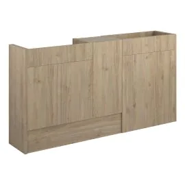 Vasca Liscio 1536mm Standard Basin  WC & 1 Door Unit Pack - Havana Oak (Oak Cab) 