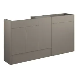 Vasca Liscio 1536mm Standard Basin  WC & 1 Door Unit Pack - Matt Stone (Oak Cab) 