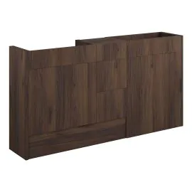 Vasca Liscio 1536mm Standard Basin  WC & 3 Drawer Unit Pack - Warm Walnut (Oak Cab) 