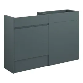 Vasca Salto 1236mm Standard Basin & WC Unit Pack - Matt Green Camo (Oak Cab) 