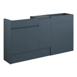 Vasca Salto 1536mm Standard Basin  WC & 1 Door Unit Pack - Matt Arley Blue (Oak Cab) 