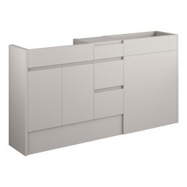 Vasca Salto 1536mm Standard Basin  WC & 3 Drawer Unit Pack - Matt Dove Grey (Grey Cab) 
