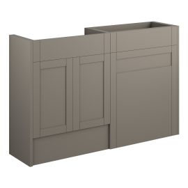 Vasca Bordo 1236mm Standard Basin & WC Unit Pack - Matt Stone (Oak Cab) 