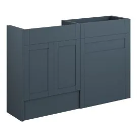 Vasca Bordo 1236mm Standard Basin & WC Unit Pack - Matt Arley Blue (Oak Cab) 
