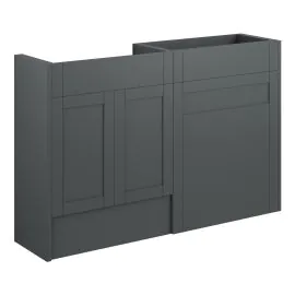 Vasca Bordo 1236mm Standard Basin & WC Unit Pack - Matt Graphite Grey (Oak Cab) 