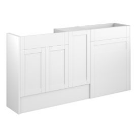 Vasca Bordo 1536mm Standard Basin  WC & 1 Door Unit Pack - Matt White (Oak Cab) 