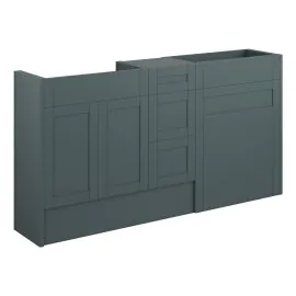 Vasca Bordo 1536mm Standard Basin  WC & 3 Drawer Unit Pack - Matt Green Camo (Oak Cab) 