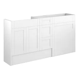 Vasca Bordo 1536mm Standard Basin  WC & 3 Drawer Unit Pack - Matt White (Oak Cab) 