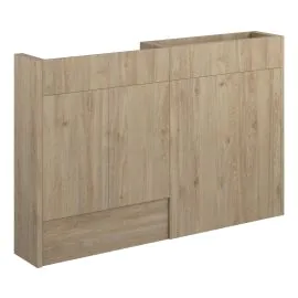 Vasca Liscio 1236mm Slim Basin & WC Unit Pack - Havana Oak (Oak Cab) 