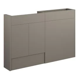 Vasca Liscio 1236mm Slim Basin & WC Unit Pack - Matt Stone (Oak Cab) 