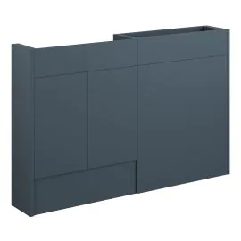 Vasca Liscio 1236mm Slim Basin & WC Unit Pack - Matt Arley Blue (Oak Cab) 
