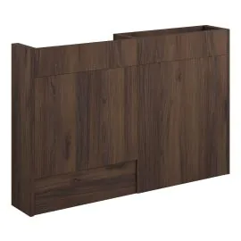 Vasca Liscio 1236mm Slim Basin & WC Unit Pack - Warm Walnut (Oak Cab) 