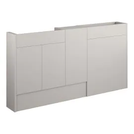 Vasca Liscio 1536mm Slim Basin  WC & 1 Door Unit Pack - Matt Dove Grey (Oak Cab) 