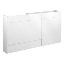 Vasca Liscio 1536mm Slim Basin  WC & 1 Door Unit Pack - White Gloss (Oak Cab) 