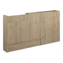 Vasca Liscio 1536mm Slim Basin  WC & 1 Door Unit Pack - Havana Oak (Grey Cab) 