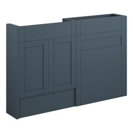 Vasca Bordo 1236mm Slim Basin & WC Unit Pack - Matt Arley Blue (Oak Cab) 