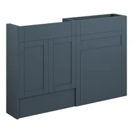 Vasca Bordo 1236mm Slim Basin & WC Unit Pack - Matt Arley Blue (Grey Cab) 
