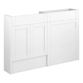 Vasca Bordo 1236mm Slim Basin & WC Unit Pack - Matt White (Oak Cab) 