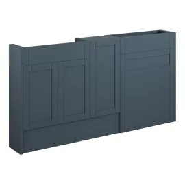 Vasca Bordo 1536mm Slim Basin  WC & 1 Door Unit Pack - Matt Arley Blue (Oak Cab) 