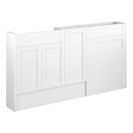 Vasca Bordo 1536mm Slim Basin  WC & 1 Door Unit Pack - Matt White (Oak Cab) 