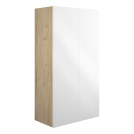 Vasca Liscio 600mm Standard 2 Door Storage Unit - White Gloss (Oak Cab) 