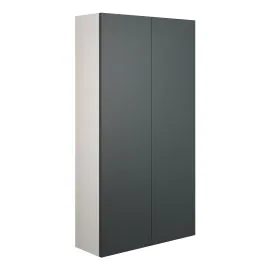 Vasca Liscio 600mm Slim 2 Door Storage Unit - Matt Graphite Grey (Grey Cab) 