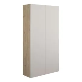 Vasca Liscio 600mm Slim 2 Door Storage Unit - Matt Dove Grey (Oak Cab) 