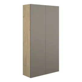 Vasca Liscio 600mm Slim 2 Door Storage Unit - Matt Stone (Oak Cab) 