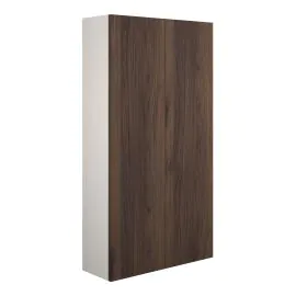 Vasca Liscio 600mm Slim 2 Door Storage Unit - Warm Walnut (Grey Cab) 