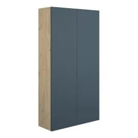 Vasca Liscio 600mm Slim 2 Door Storage Unit - Matt Arley Blue (Oak Cab) 