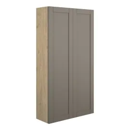 Vasca Bordo 600mm Slim 2 Door Storage Unit - Matt Stone (Oak Cab) 