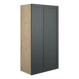 Vasca Bordo 600mm Standard 2 Door Storage Unit - Matt Graphite Grey (Oak Cab) 