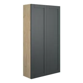 Vasca Bordo 600mm Slim 2 Door Storage Unit - Matt Graphite Grey (Oak Cab) 