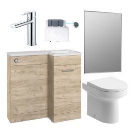 Vasca Fino 900mm Furniture & BTW WC Pack - Oak (RH)