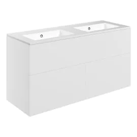 Vasca Sicily 1210mm Wall Hung 4 Drawer Basin Unit & 0TH Basin - Matt White 