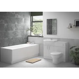 Vasca Idro Full Suite with Rimless BTW WC & Single End Bath