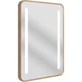 Vasca Tubo 500x700mm Rounded Front-Lit LED Mirror - Brushed Bronze 