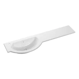 Vasca 1244mm Slim Round One-Piece Basin & Overflow Ring - Left Hand