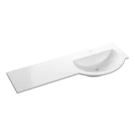 Vasca 1244mm Standard Round One-Piece Basin & Overflow Ring - Right Hand