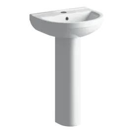 Vasca Elegante 500x390mm 1TH Basin & Full Pedestal