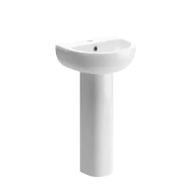 Vasca Distino 450x400mm 1TH Basin & Full Pedestal