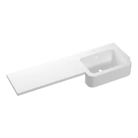 Vasca 1242mm Standard Square One-Piece Basin & Overflow Ring - Right Hand