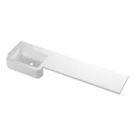 Vasca 1542mm Standard Square One-Piece Basin & Overflow Ring - Left Hand