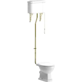 Vasca Vorrei High Level WC & Soft Close Seat w/Br.Brass Finishes