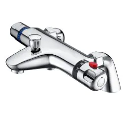 Vasca Deck Mounted Thermostatic Bath/Shower Mixer Valve - Chrome